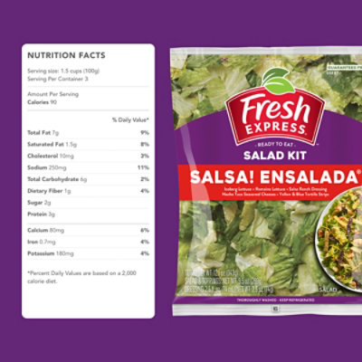 Fresh Express Salad Kit Salsa Ensalada Prepacked - 11.9 Oz - Image 2