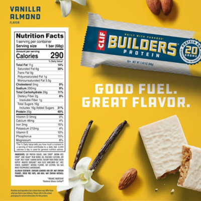 CLIF Builders Vanilla Almond Flavor Protein Bar - 2.4 Oz - Image 4