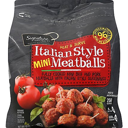 Signature SELECT Meatballs Italian Style Mini Party Size - 48 Oz - Image 2