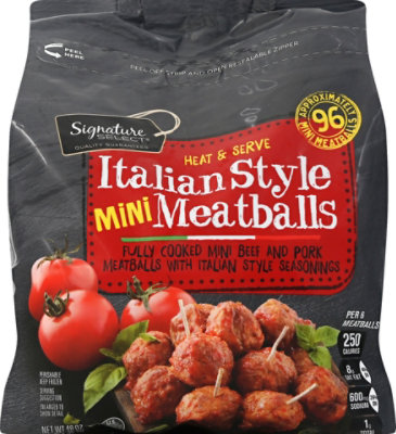Signature SELECT Meatballs Mini Italian Style Party Size - 48 Oz - Image 2