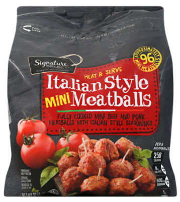 Signature SELECT Meatballs Mini Italian Style Party Size - 48 Oz - Image 1