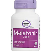 Signature Care Melatonin 3mg Dietary Supplement Tablet - 120 Count - Image 2