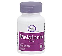 Signature Care Melatonin 3mg Dietary Supplement Tablet - 120 Count