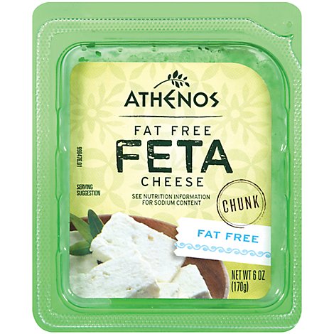 Athenos Cheese Feta Chunk Traditional Fat Free - 6 Oz