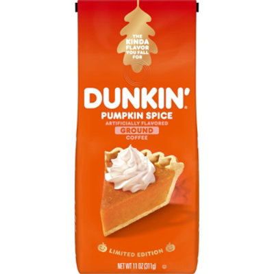 Dunkin Donuts Coffee Ground Pumpkin Spice Flavored - 11 Oz - Image 1