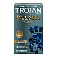 Trojan Bareskin Premium Thin Lubricated Condoms - 10 Count - Image 1