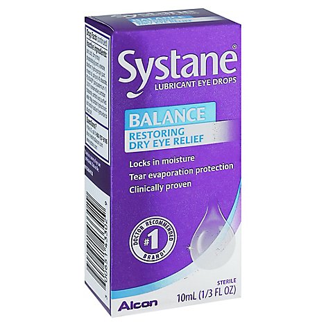 Systane Eye Drops Lubricant Balance Restorative Formula - 0.33 Fl. Oz.