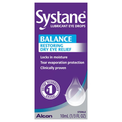 Systane Eye Drops Lubricant Balance Restorative Formula - 0.33 Fl. Oz.