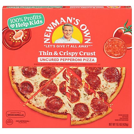 Newmans Own Pizza Thin & Crispy Pepperoni Frozen - 13.2 Oz - Image 1