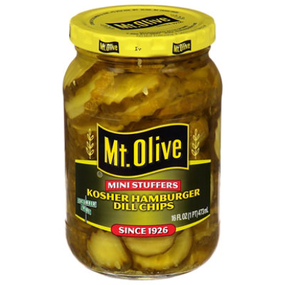 Mt. Olive Pickles Chips Hamburger Dill Mini Stuffers - 16 Fl. Oz. - Image 2