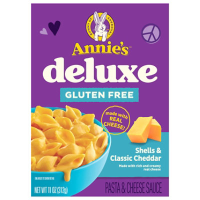 Annies Homegrown Pasta Rice & Cheese Sauce Gluten Free Creamy Deluxe Cheesy Cheddar Box - 11 Oz - Image 3