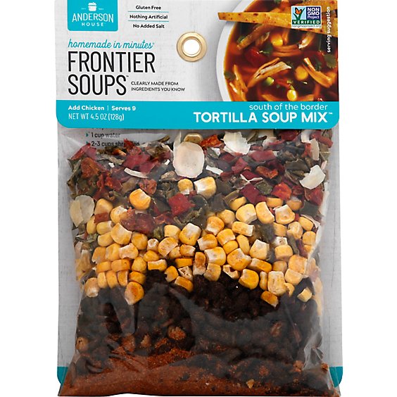 Frontier Soups Soup Mix Homemade In Minutes Gluten Free South of the Border Tortilla - 4.5 Oz