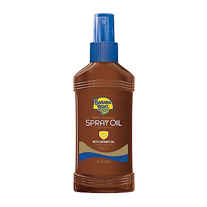 Banana Boat Deep Tanning Oil Pump SPF 4 Sunscreen Spray - 8 Oz - Image 1