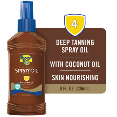 Banana Boat Deep Tanning Oil Pump SPF 4 Sunscreen Spray - 8 Oz