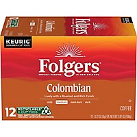 Folgers Gourmet Selections Coffee K-Cup Pods Medium-Dark Roast Colombian - 12-0.31 Oz - Image 2