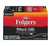 Folgers Gourmet Selections Coffee K-Cup Pods Dark Roast Black Silk - 12-0.28 Oz