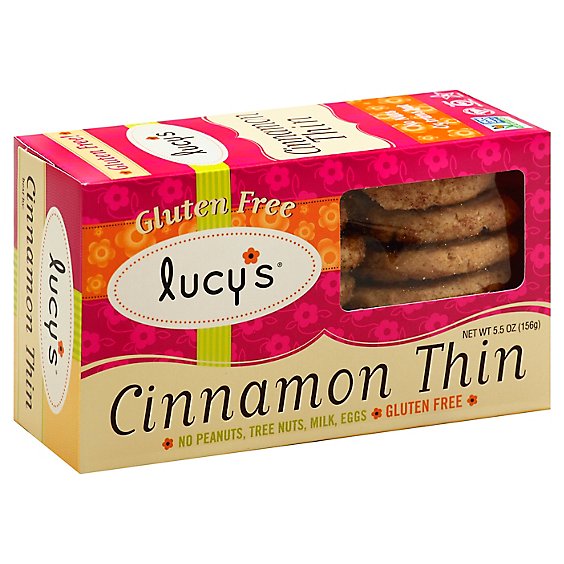 Lucys Cookies Cinnamon Thin - 5.5 Oz
