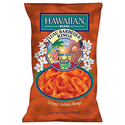 Hawaiian Snack Rings Luau Barbeque - 4 Oz - Image 1