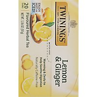 Twinings of London Herbal Tea Caffeine Free Lemon & Ginger - 20 Count - Image 5