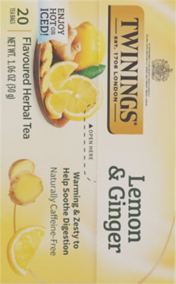 Twinings of London Herbal Tea Caffeine Free Lemon & Ginger - 20 Count - Image 5