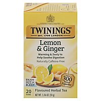 Twinings of London Herbal Tea Caffeine Free Lemon & Ginger - 20 Count - Image 1