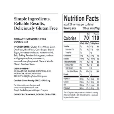 King Arthur Non-GMO Project Verified Certified Kosher Non-Dairy Gluten-Free Cookie Mix - 16 Oz - Image 5