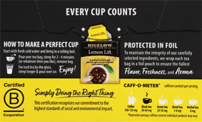 Bigelow Black Tea Lemon Lift - 20 Count - Image 6