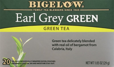 Bigelow Green Tea Earl Grey - 20 Count - Image 1