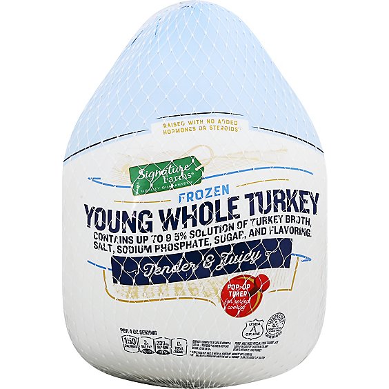 Signature Farms Whole Turkey Frozen - Weight Between 8-12 Lb