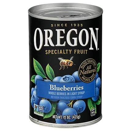 Oregon Blueberries in Light Syrup Whole - 15 Oz - Image 1