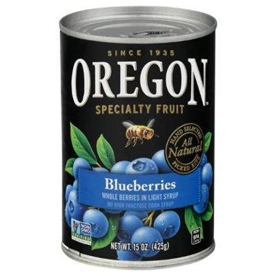 Oregon Fruit Products Blueberries in Light Syrup - 15 Oz