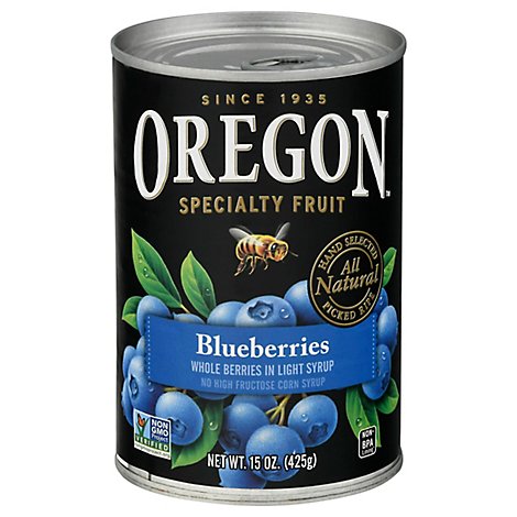 Oregon Blueberries in Light Syrup Whole - 15 Oz