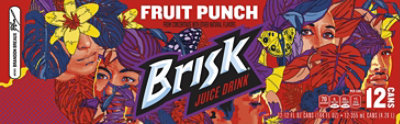 Brisk Juice Drink Fruit Punch - 12-12 Fl. Oz. - Image 2