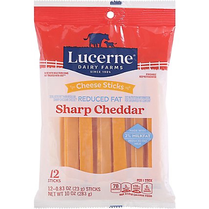 Lucerne Cheese Sticks Sharp Cheddar Reduced Fat - 12-0.83 Oz - Image 2