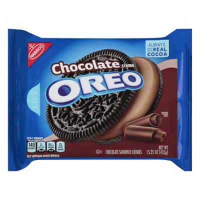 OREO Cookies Sandwich Chocolate Chocolate Creme - 15.25 Oz - Image 3