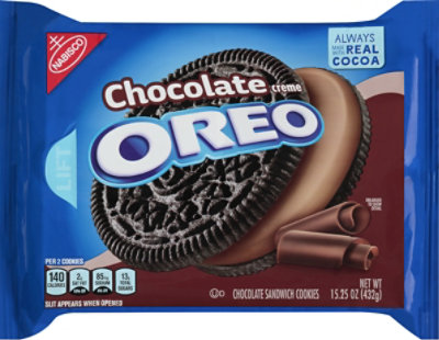 OREO Cookies Sandwich Chocolate Chocolate Creme - 15.25 Oz - Image 2