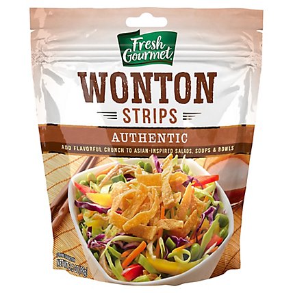 Fresh Gourmet Wonton Strips Authentic - 3.5 Oz - Image 1