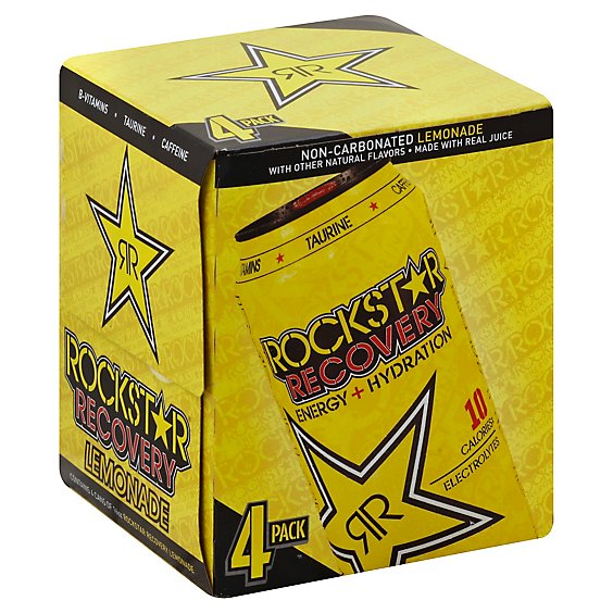 Rockstar Energy Drink Recovery Lemonade Energy/Hydration - 4-16 Fl. Oz.