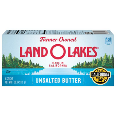 Land O Lakes Unsalted Butter Stick 4 Count - 1 Lb