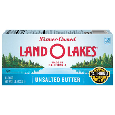 Land O Lakes Unsalted Butter Pack 4 Sticks - 1 Lb - Image 1