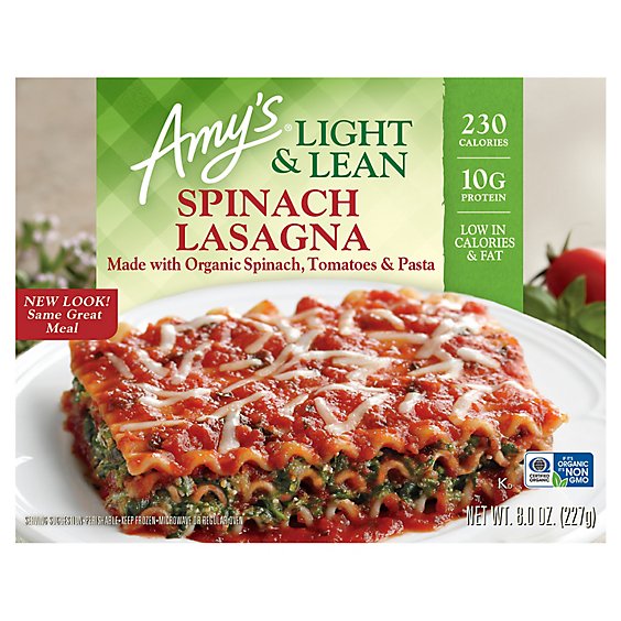 Amys Light & Lean Lasagna Spinach - 8 Oz