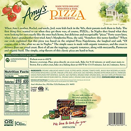 Amy's Margherita Pizza - 13 Oz - Image 6