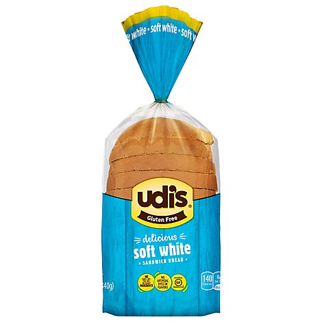 Udis Gluten Free Bread Sandwich White - 12 Oz