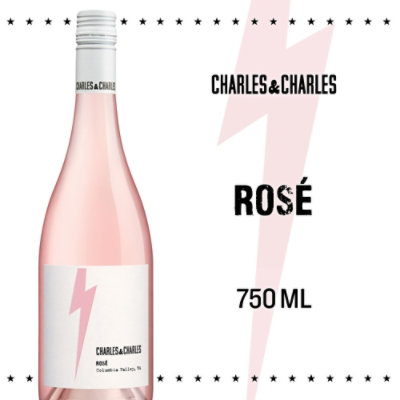 Charles & Charles Rose Wine Bottle - 750 Ml - Image 1