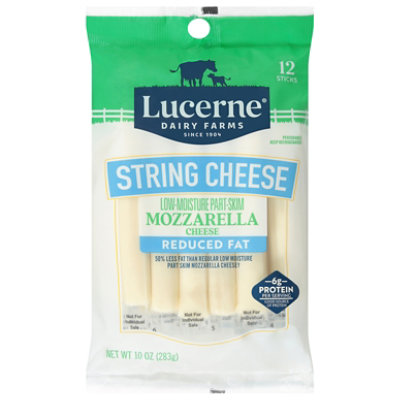 Lucerne Cheese String Low-Moisture Part-Skim Mozzarella Light Sticks - 12-0.83 Oz - Image 3