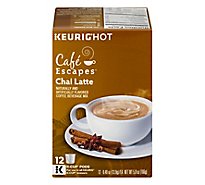 Cafe Escapes Coffee K-Cup Pods Chai Latte - 12-0.49 Oz