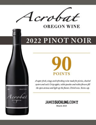 Acrobat Pinot Noir Oregon Red Wine - 750 Ml - Image 4