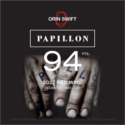 Orin Swift Papillon Napa Valley Red Blend Red Wine - 750 Ml - Image 2
