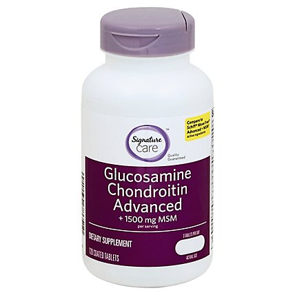 Signature Care Glucosamine Chondroitin Complex With MSM 1500mg Tablet - 120 Count - Image 1