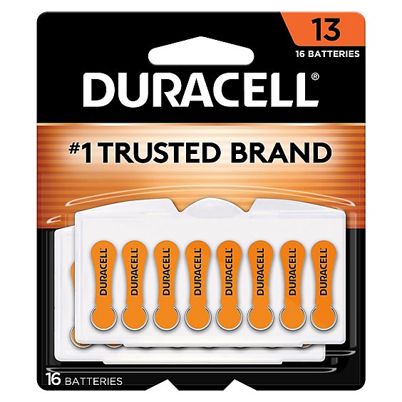 Duracell Battery Hearing Aid Size 13 Orange - 16 Count